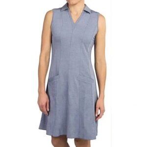Jofit Blue Chambray Spin Dress Sleeveless Golf Tennis Athletic Womens Small